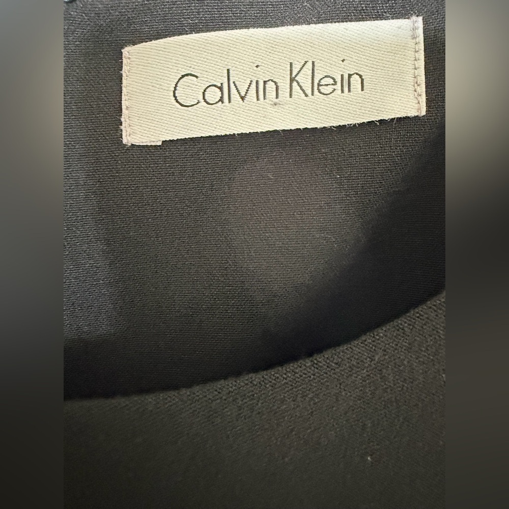 Calvin Klein Black Smooth Sleeveless Midi Dress - Picture 6 of 7